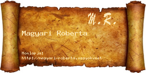 Magyari Roberta névjegykártya